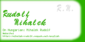 rudolf mihalek business card